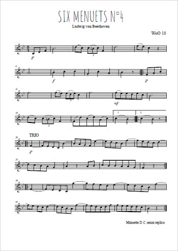 Ludwig van Beethoven - Six menuets WoO 10, N°4