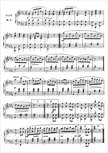 Six valses Anh.14 - N°6 Partitions gratuites