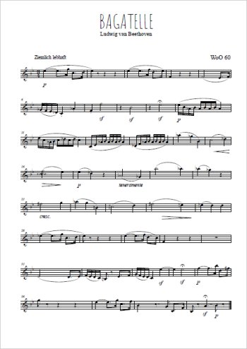 Ludwig van Beethoven - Bagatelle en sib, WoO 60
