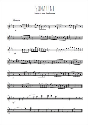 Ludwig van Beethoven - Sonatine. 1. Moderato