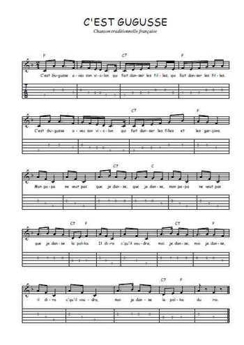 Téléchargez la tablature de la musique Traditionnel-C-est-Gugusse en PDF