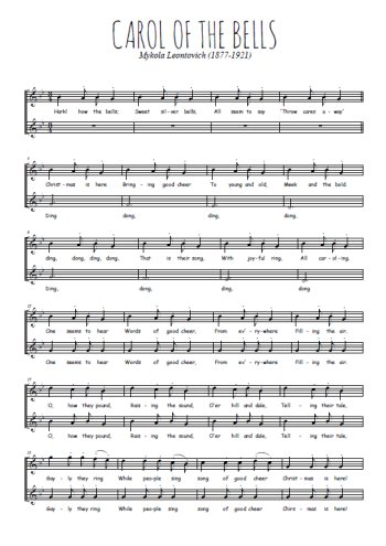 Mykola Dmytrovych Leontovych - Carol of the bells