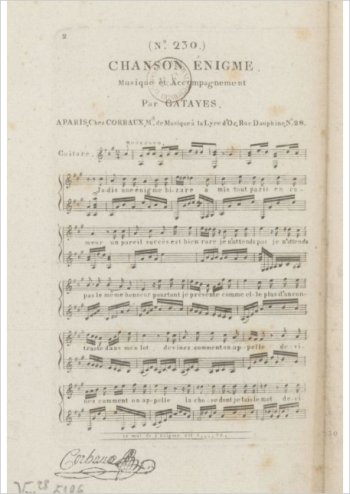 Chanson énigme Partition gratuite