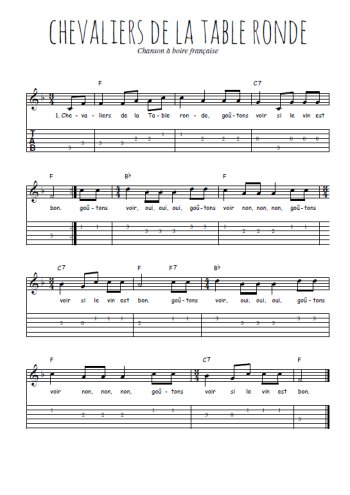Téléchargez la tablature de la musique chevaliers-de-la-table-ronde en PDF