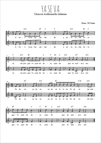 Téléchargez l'arrangement de la partition de Ya se va en PDF à deux voix