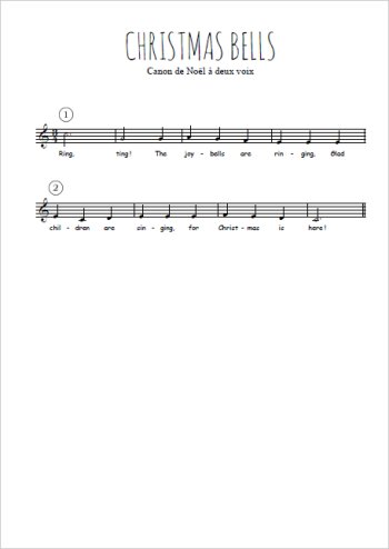 Christmas bells Partition gratuite