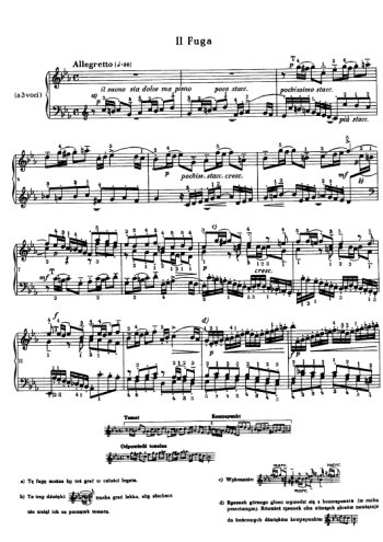 Clavier bien tempéré, prélude et fugue N°2 en Ut mineur Partitions gratuites