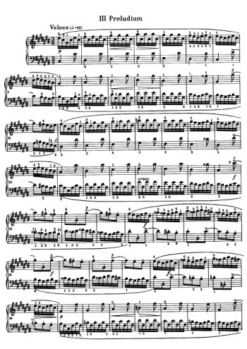 Clavier bien tempéré, prélude et fugue N°3 en Ut dièse Partition gratuite