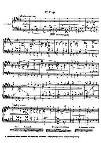 Clavier bien tempéré, prélude et fugue N°4 en Ut dièse mineur Partitions gratuites