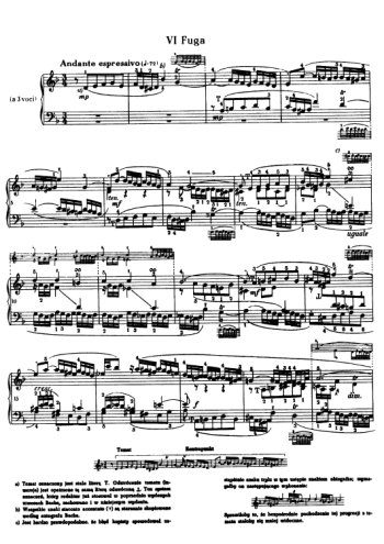 Clavier bien tempéré, prélude et fugue N°6 en Ré mineur Partitions gratuites