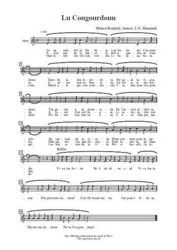 Lu Cougourdoun Partition gratuite