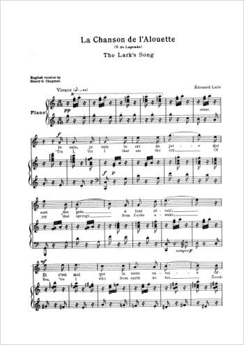 La chanson de l'alouette