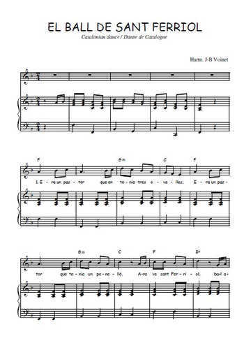 Téléchargez l'arrangement de la partition de Traditionnel-El-ball-de-Sant-Ferriol en PDF pour Chant et piano