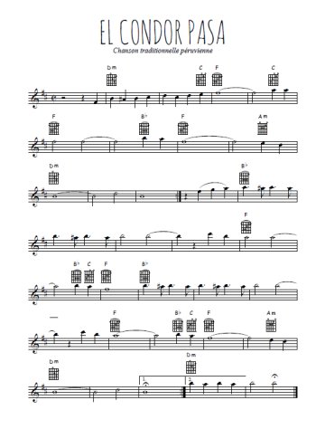 Téléchargez l'arrangement de la partition pour sax en Mib de la musique El condor pasa en PDF