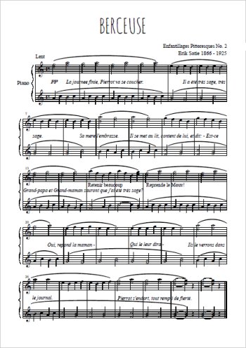 Berceuse Partition gratuite