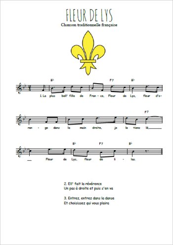 Fleur de Lys Partition gratuite