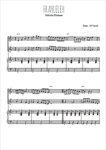 Téléchargez l'arrangement de la partition de Frayleleh en PDF pour deux voix égales et piano