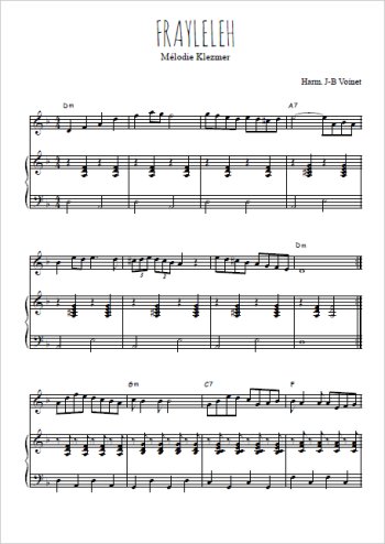 Téléchargez l'arrangement de la partition de frayleleh en PDF pour Mélodie et piano