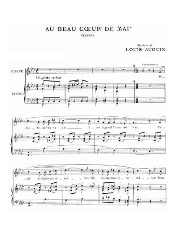 Au beau coeur de mai Partition gratuite