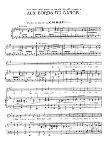 Aux bords du Gange Partition gratuite