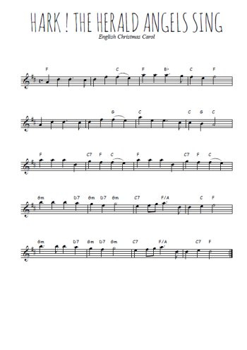 Téléchargez l'arrangement de la partition pour sax en Mib de la musique Hark ! The Herald angels sing en PDF