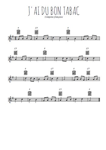 Téléchargez l'arrangement de la partition en Sib de la musique J'ai du bon tabac en PDF