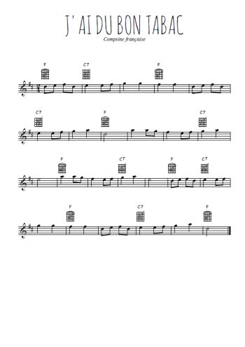 Téléchargez l'arrangement de la partition pour sax en Mib de la musique J'ai du bon tabac en PDF