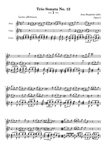 Sonate en trio N°12 Partition gratuite