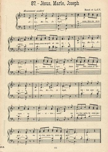 Jésus, Marie, Joseph Partition gratuite