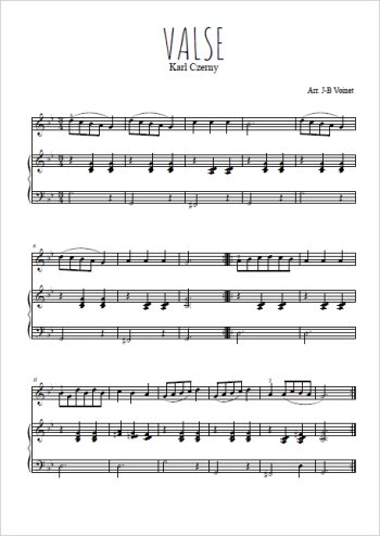 Téléchargez l'arrangement de la partition de karl-czerny-valse en PDF pour Mélodie et piano