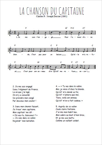 Joseph Darcier - La chanson du capitaine