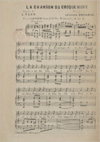 La chanson du croque-mort Partition gratuite