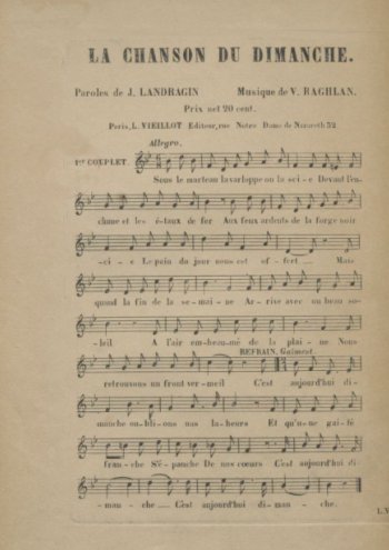 La chanson du dimanche Partition gratuite