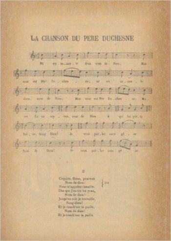 La chanson du père Duchesne Partition gratuite