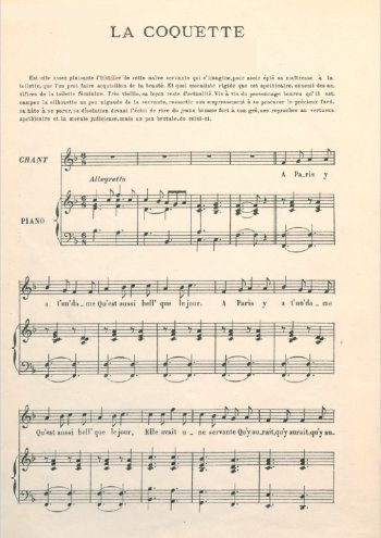 La coquette Partition gratuite