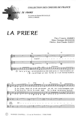 La prière, La boîte à chansons