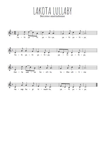Lakota lullaby Partition gratuite