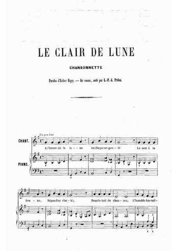 Le clair de lune Partition gratuite