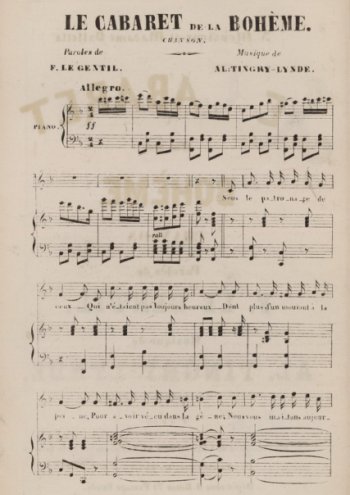 Le cabaret de la Bohème Partition gratuite