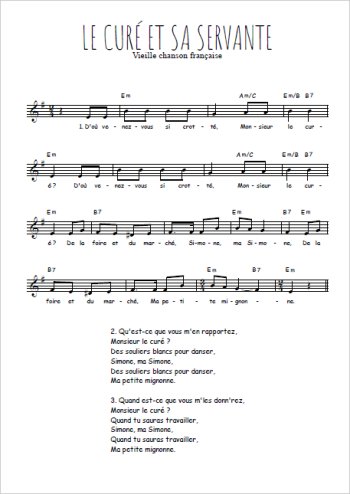 Traditionnel - Le curé et sa servante