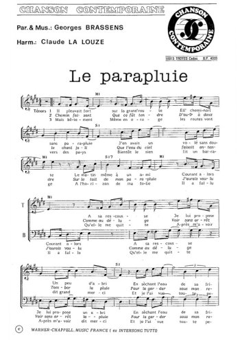 Le parapluie, La boîte à chansons