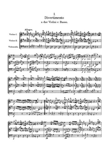 Divertimento N°1 Partition gratuite