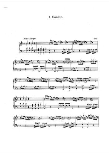 Sonate N°1 Partition gratuite