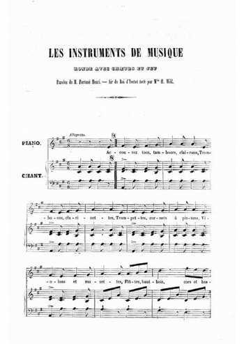 Les instruments de musique Partition gratuite