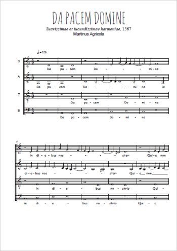 Da pacem domine Partition gratuite