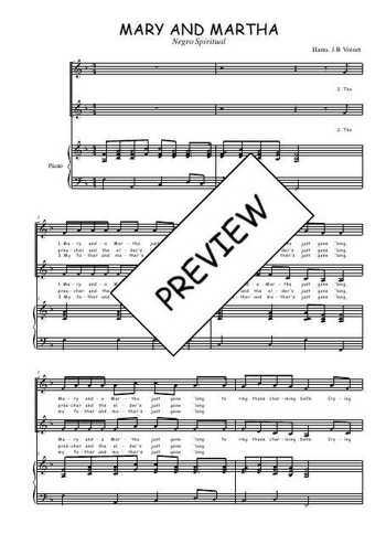 Téléchargez l'arrangement de la partition de Mary and Martha en PDF pour deux voix égales et piano