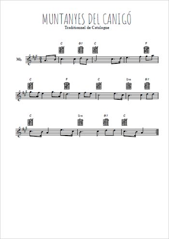 Téléchargez l'arrangement de la partition pour sax en Mib de la musique Muntanyes del Canigó en PDF