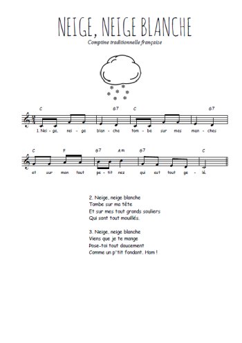 Neige, neige blanche Partition gratuite
