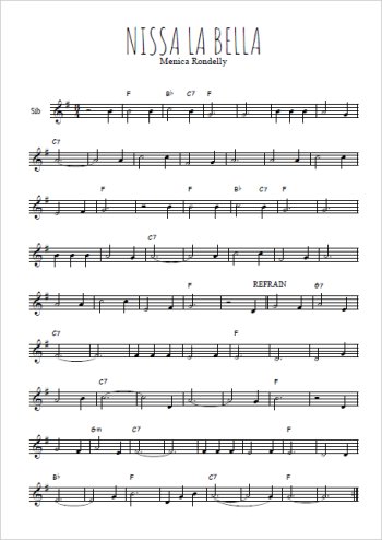 Téléchargez l'arrangement de la partition en Sib de la musique Nissa la Bella en PDF