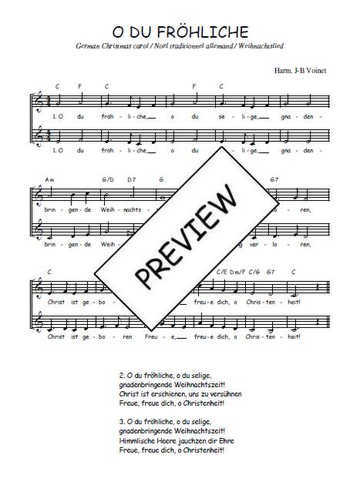 Téléchargez l'arrangement de la partition de O du fröhliche en PDF à deux voix